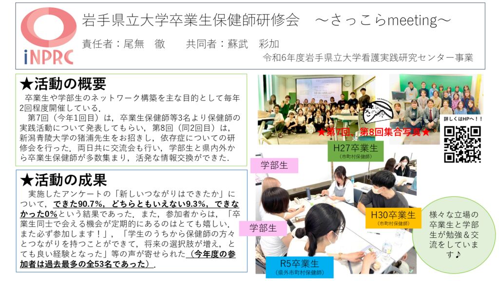 12岩手県立大学看護学部卒業生保健師の会～さっこらmeeting～のサムネイル